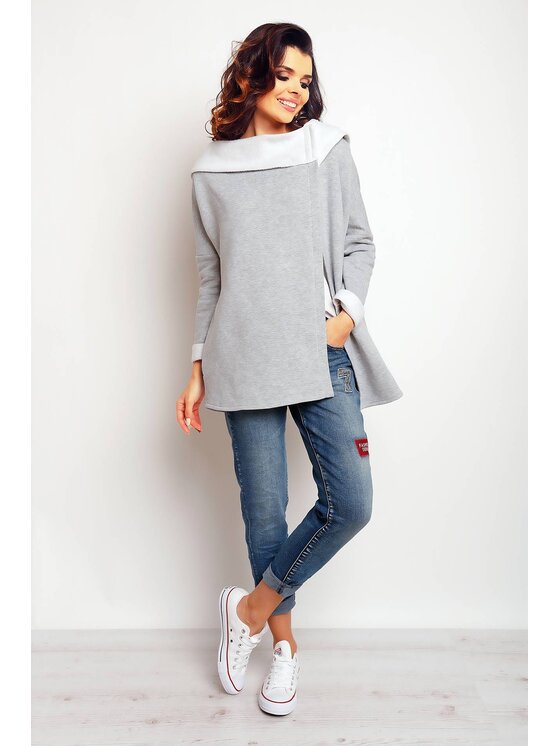 Infinite You Infinite You Felpa M096 Grigio Basic Fit