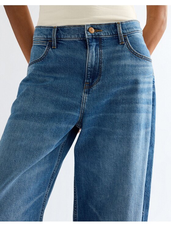 Wrangler Wrangler Jeansy LR ULTRA BARREL Niebieski Loose Fit