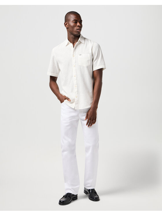 Wrangler Wrangler Koszula 1 PKT SHIRT 112362728 Biały Regular Fit