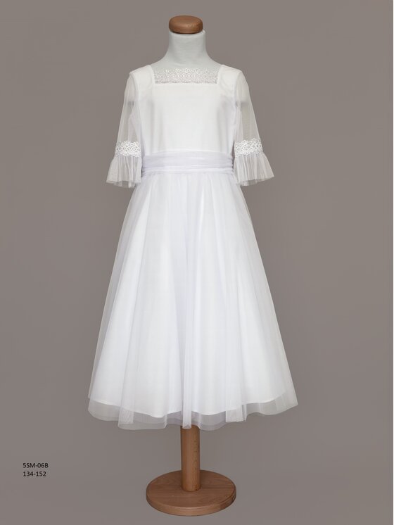 SLY SLY Sukienka 5SM-06B Écru Comfortable Fit