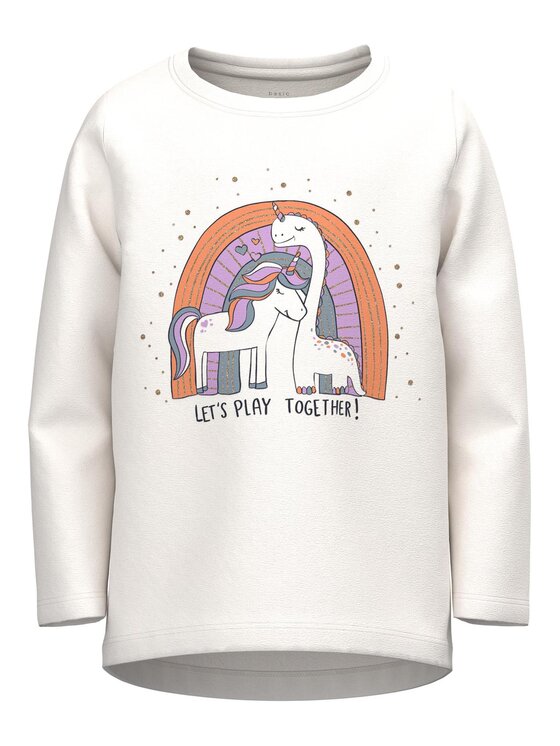 NAME IT NAME IT Μπλουζάκι 13218914 Λευκό Regular Fit