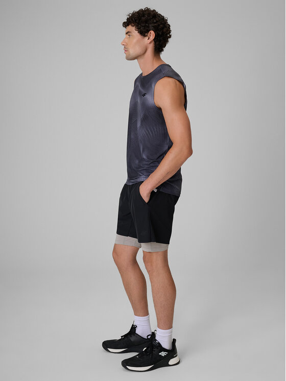 4F 4F Tank top CORE SYSTEM Czarny Regular Fit