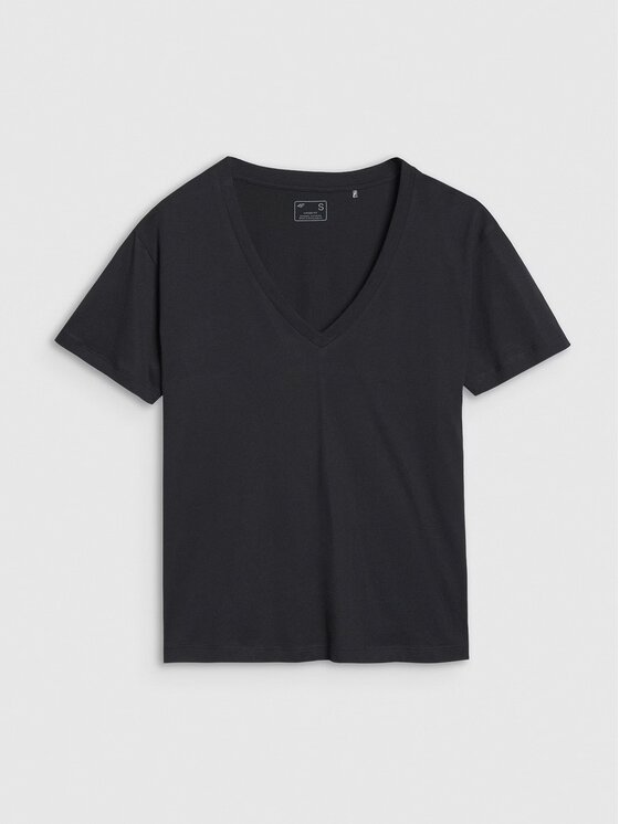 4F 4F T-Shirt 4FWSS25TTSHF1992-20S Μαύρο Oversize