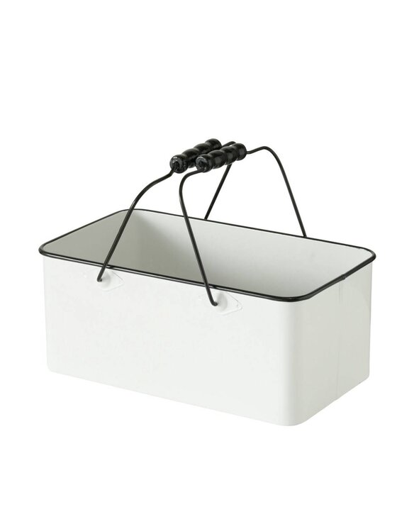 MIAhome MIAhome Kosz metalowy 13x17x30 cm ESTER-II dekoracyjny Biały