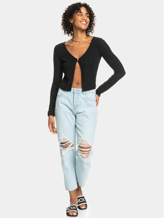 Roxy Roxy Cardigan Mystical Sky Kttp ERJKT04046 Gri Slim Fit