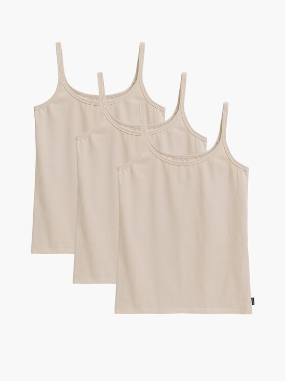 Atlantic Atlantic Top Basic Beżowy Regular Fit