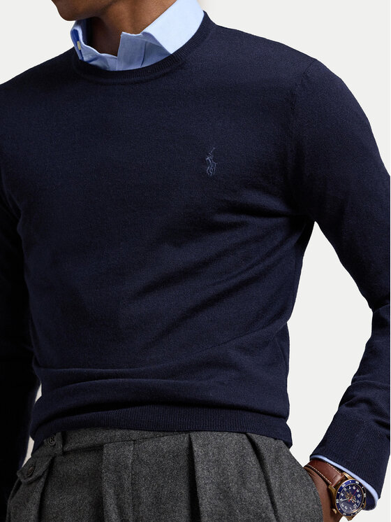 Polo Ralph Lauren Polo Ralph Lauren Sveter 710946143001 Tmavomodrá Slim Fit