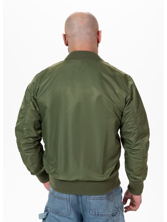PITBULL PITBULL Kurtka przejściowa Kurtka Zielony Regular Fit