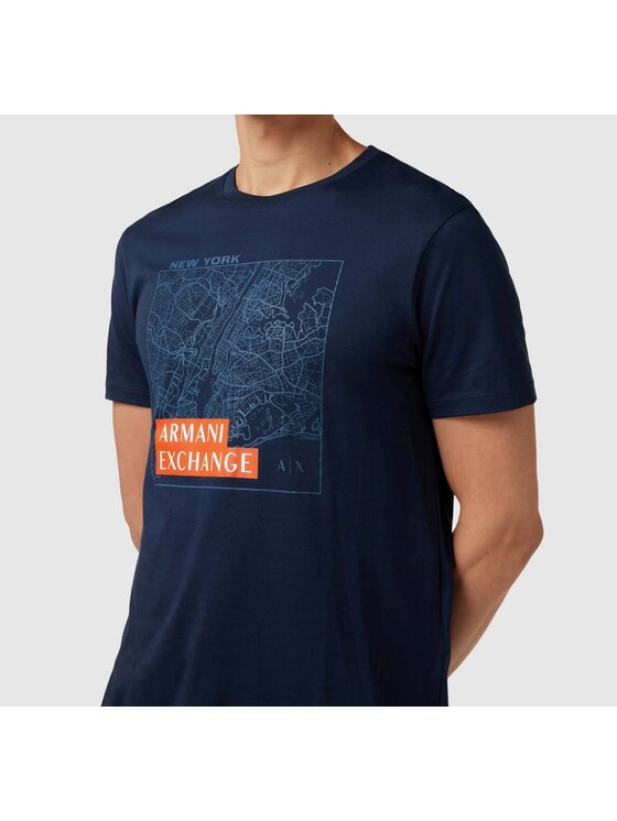 Armani Exchange Armani Exchange Tričko 6RZTAH ZJA5Z 25DX Tmavomodrá Regular Fit