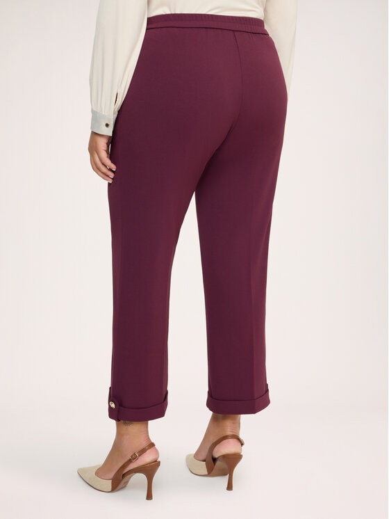 Fiorella Rubino Fiorella Rubino Spodnie materiałowe P056L002441N036 Bordowy Slim Fit
