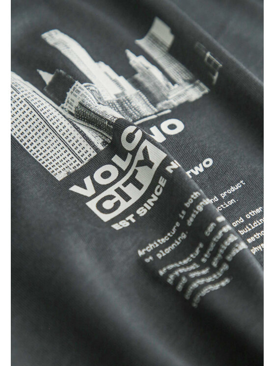 Volcano Volcano T-Shirt T-LUMINARY Szary Regular Fit