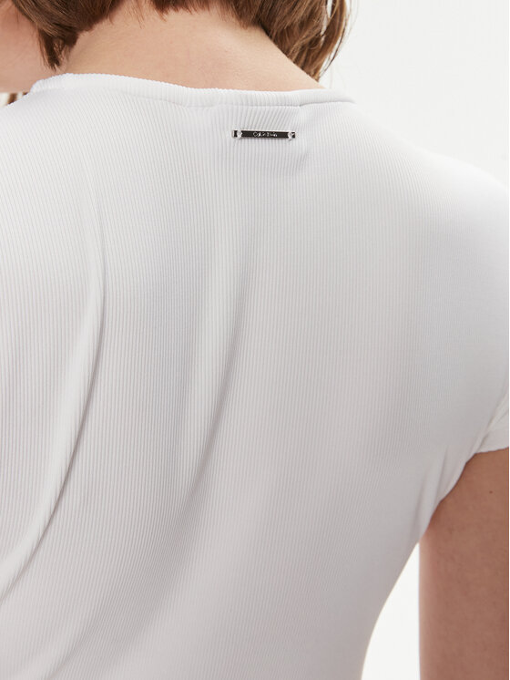 Calvin Klein Calvin Klein Rochie de vară Q-Nova K20K206537 Alb Slim Fit