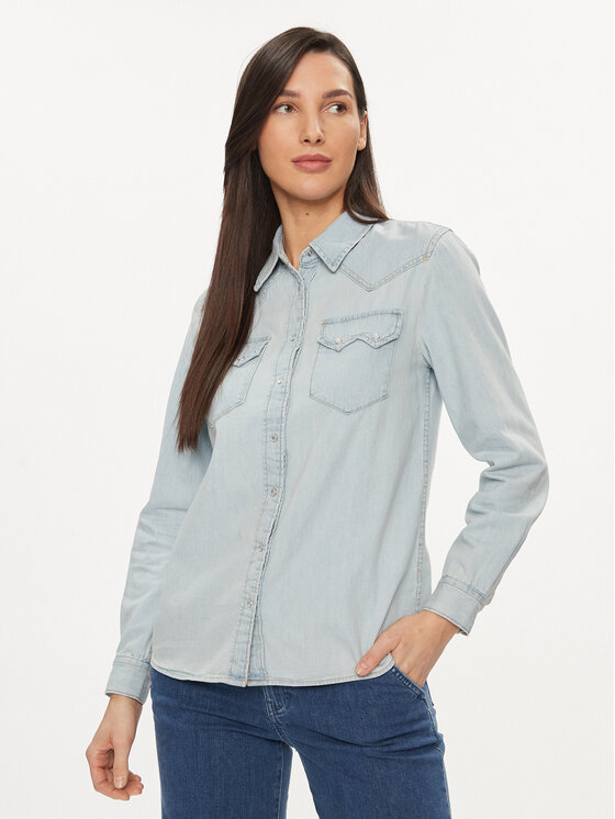 United Colors Of Benetton chemise en jean 5RZKDQ06T Bleu marine Regular Fit