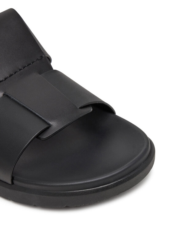 Calvin Klein Calvin Klein Şlapi Lug Sandal Double T Lth HM0HM01734 Negru