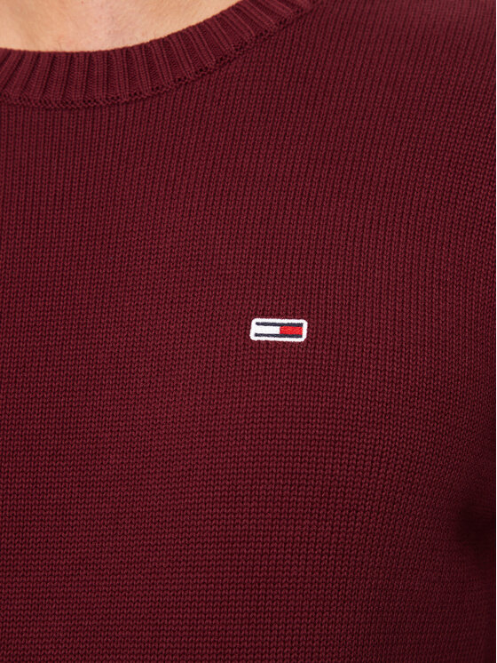 Tommy Jeans Tommy Jeans Πουλόβερ Essential DM0DM18370 Μπορντό Slim Fit