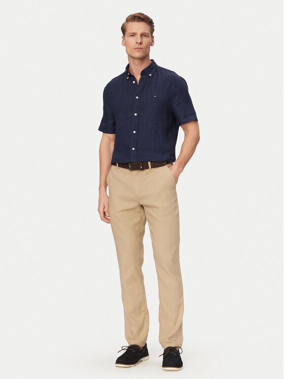 Tommy Hilfiger Tommy Hilfiger Chinos Denton MW0MW42337 Khakifarben Straight Fit