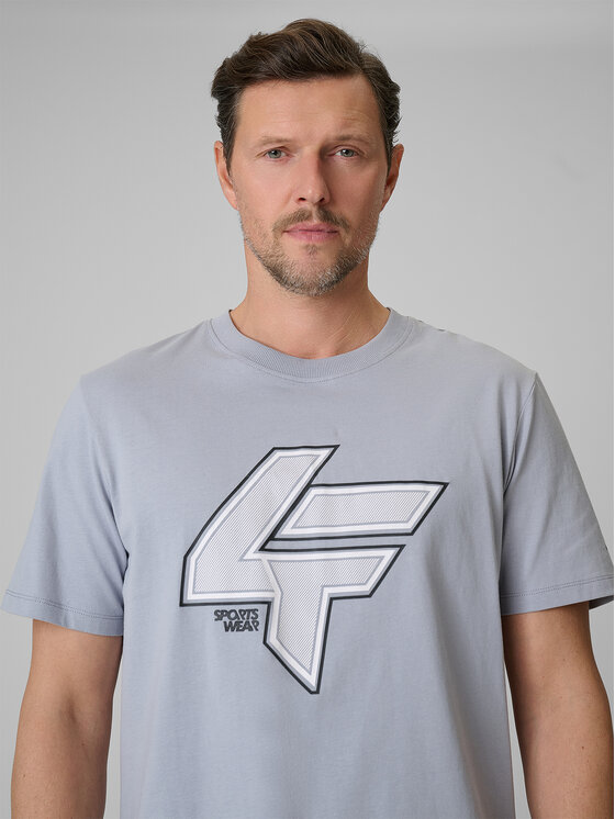 4F 4F T-Shirt CITY Szary jasny Regular Fit