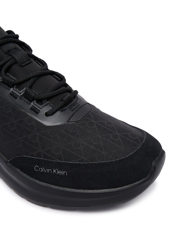 Calvin Klein Calvin Klein Laisvalaikio batai Light Eva Runn Laceup Aop HM0HM02343 Juoda