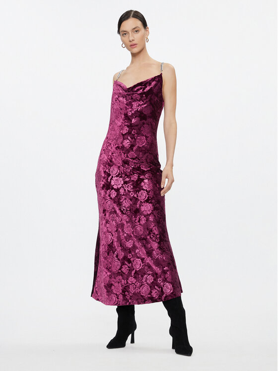Guess Guess Kokteilinė suknelė W3BK44 KBXN0 Violetinė Regular Fit