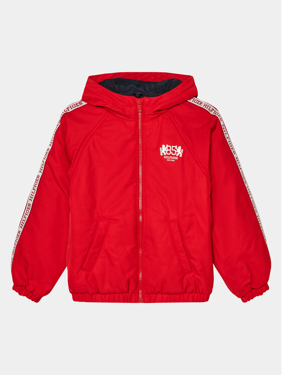 Tommy Hilfiger Tommy Hilfiger Prijelazna jakna Heritage Logo Windbreaker KB0KB08880 Crvena Regular Fit