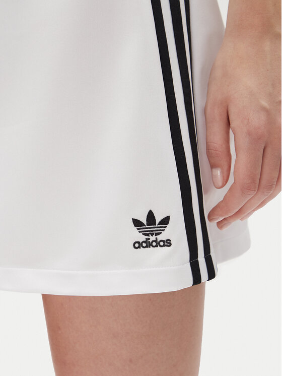 adidas adidas Fustă trapez adicolor 3-Stripes JD0284 Alb Regular Fit