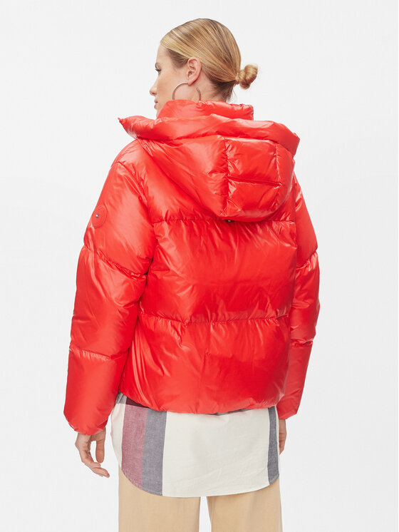 Tommy Hilfiger Tommy Hilfiger Pernata jakna New York Gloss WW0WW40836 Crvena Relaxed Fit