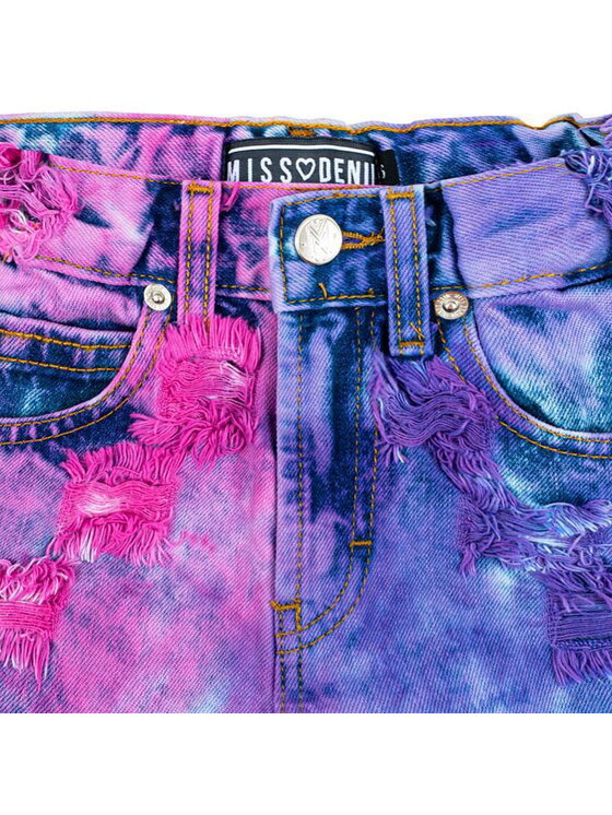 MissDenim MissDenim Szorty jeansowe Midi Waist Kolorowy Regular Fit