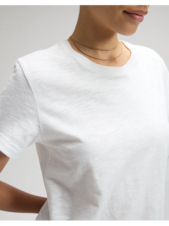 Lee Lee Koszula Perfect Tee Biały Regular Fit
