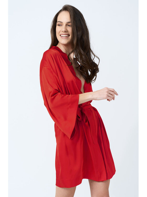 Love and Hate Love and Hate Szlafrok Dora Red Czerwony Ladies Fit