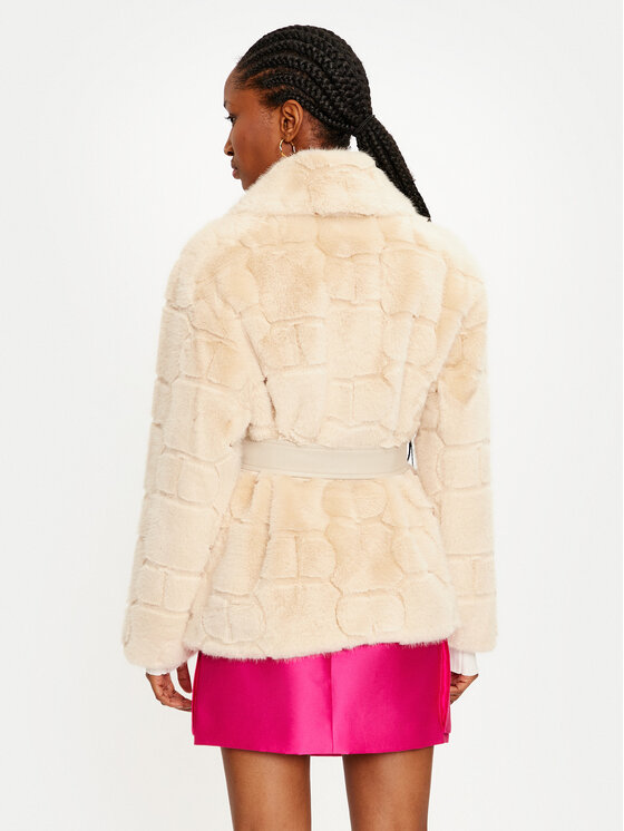 TWINSET TWINSET Pelzmantel 242TT2031 Beige Loose Fit