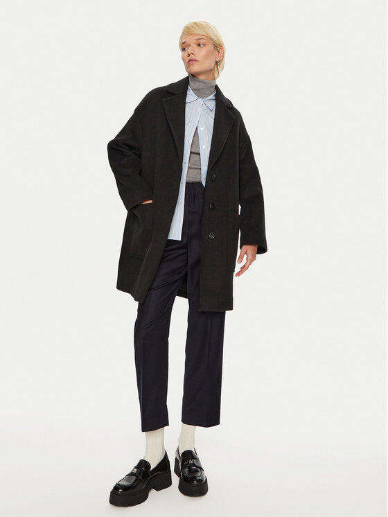 MAX&Co. MAX&Co. Vuneni kaput 2426016033200 Crna Regular Fit