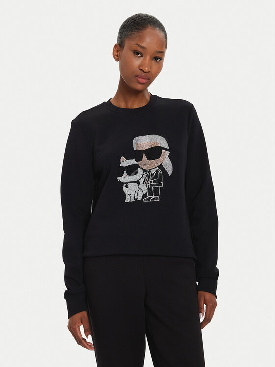 Női Pulóver KARL LAGERFELD, Méret: XS, Fekete, 245W1812