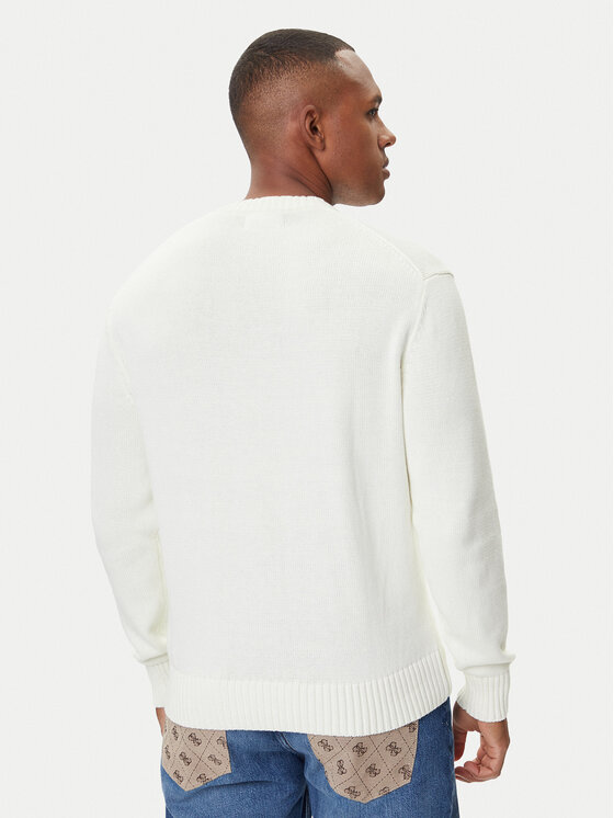 Guess Jeans Guess Jeans Sweter 168473 Biały Classic Fit