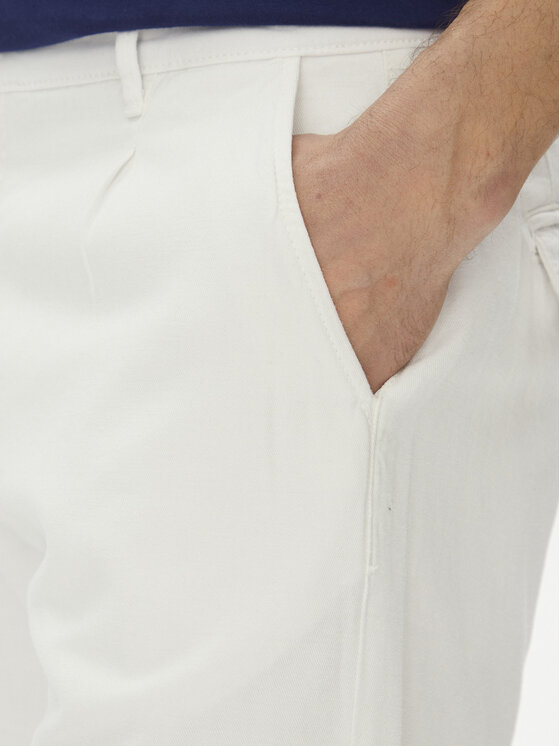 La Martina La Martina Pantaloncini di tessuto Vics MAB004 TL147 Bianco Regular Fit