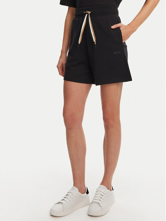 BOSS BOSS Rövid pizsama nadrág Cp Stripe_Shorts 50539981 Fekete Relaxed Fit