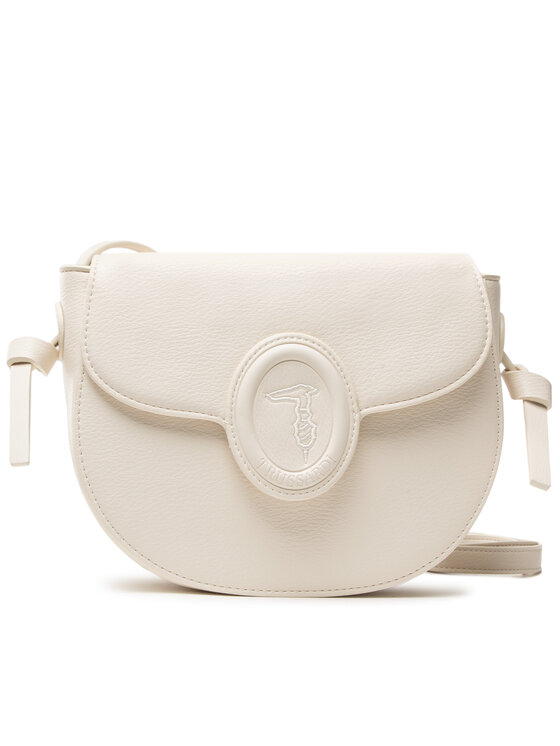 Trussardi Дамска чанта Amber Crossbody Mini Full Grain 75B01224 Бял