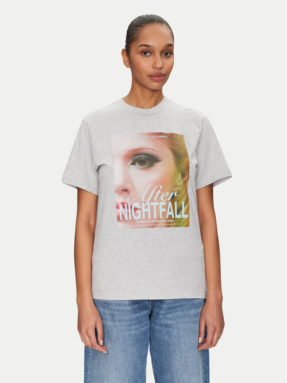 HUGO HUGO T-Shirt Vintage 50534545 Šedá Boxy Fit
