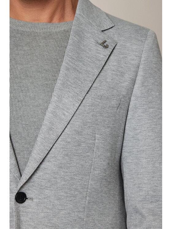 Lancerto Lancerto Marynarka Salford MA131225000026 Szary Slim Fit