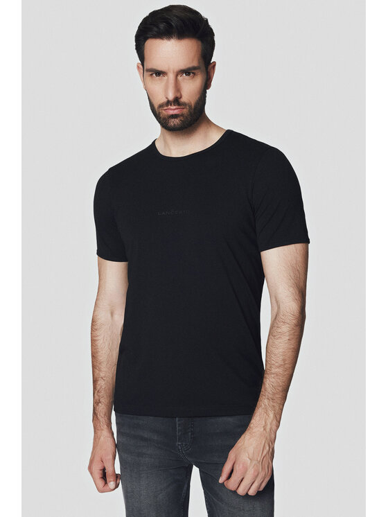Lancerto Lancerto T-Shirt Calum TS073124000016 Czarny Regular Fit