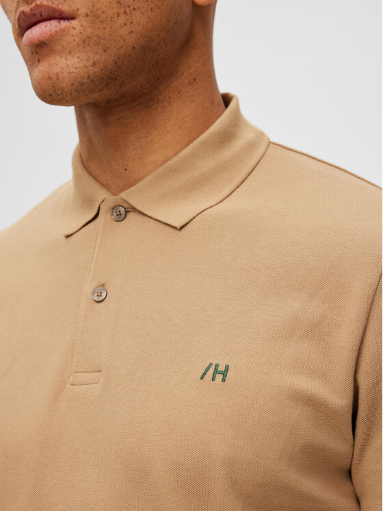 Selected Homme Selected Homme Polo 16087839 Bež Regular Fit