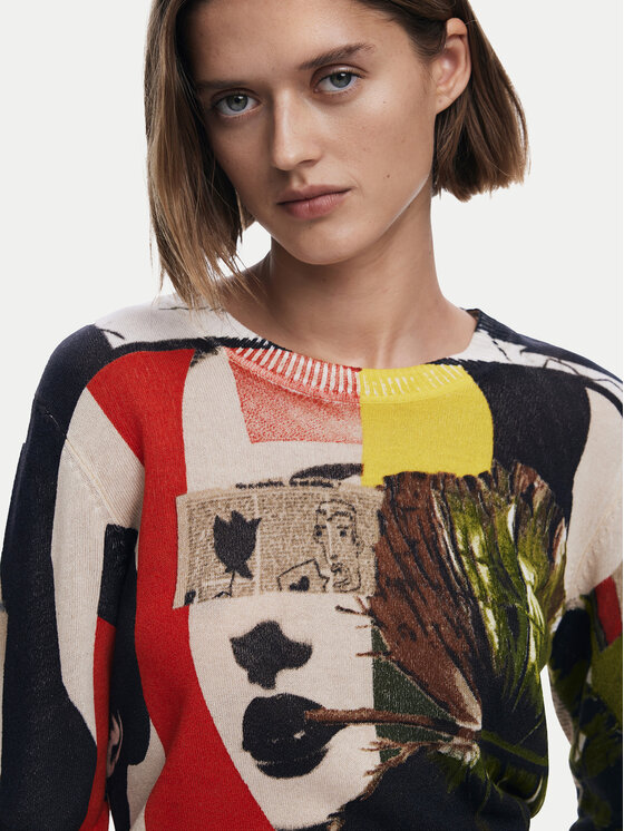 Desigual Desigual Pullover Collagelacro 25SWJF27 Bunt Regular Fit