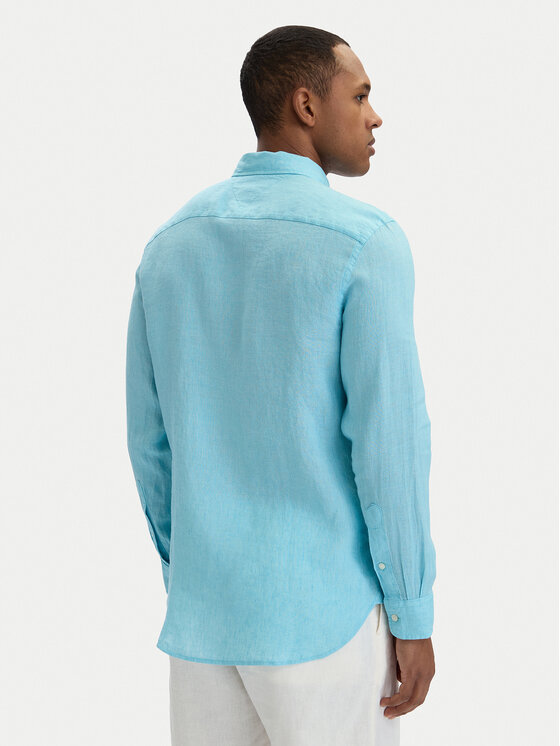 Tommy Hilfiger Tommy Hilfiger Риза MW0MW41530 Син Regular Fit