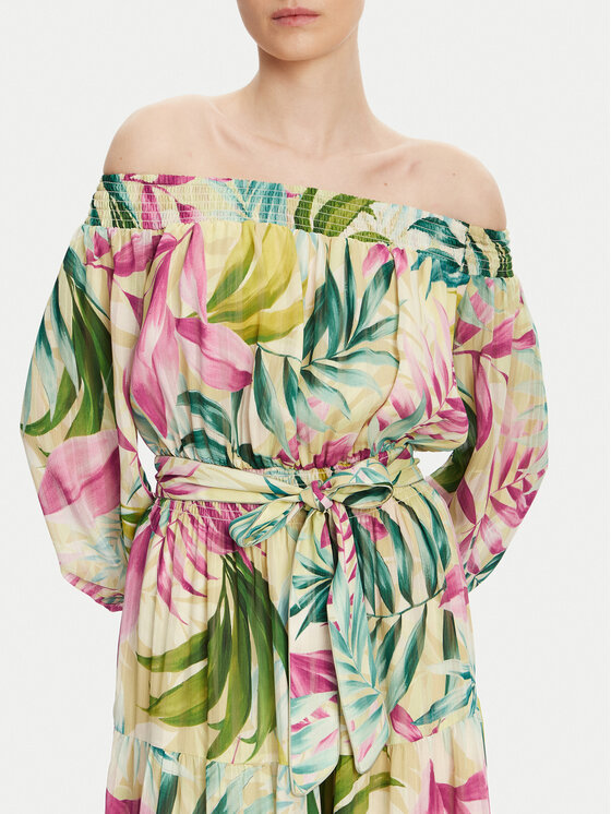 Guess Guess Rochie de vară W5GT16 WH9Z2 Colorat Regular Fit