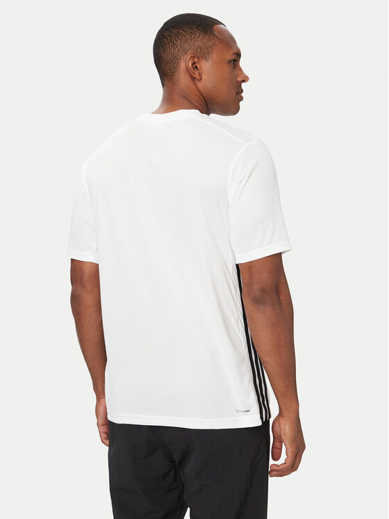 adidas adidas Тишърт Workout Essentials Base 3-Stripes KD0699 Бял Regular Fit