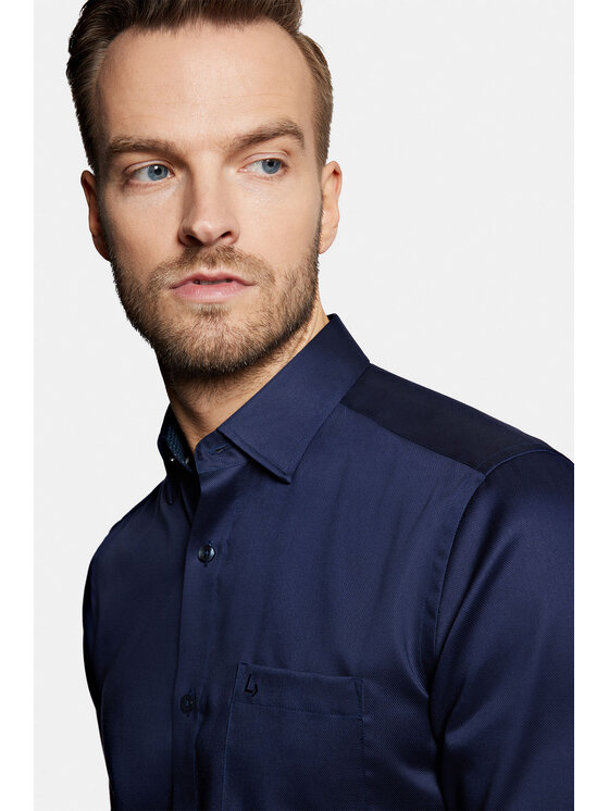 Lancerto Lancerto Koszula Meryl KO073123000047 Granatowy Slim Fit