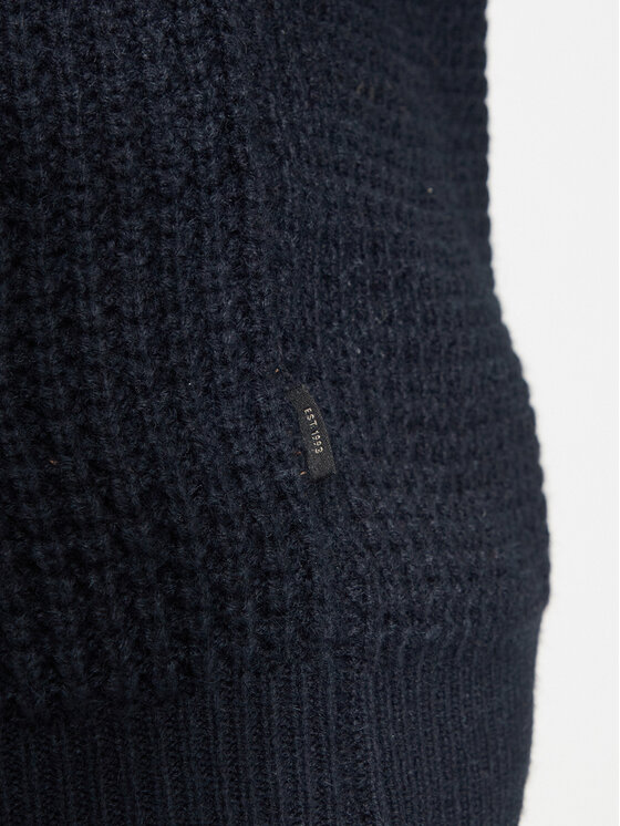 INDICODE INDICODE Sweter Brockly 35-821 Granatowy Regular Fit