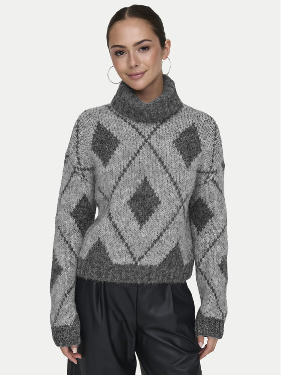 JDY JDY Dolčevita Zoey 15330718 Siva Loose Fit