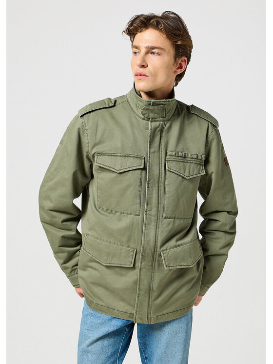 Wrangler Wrangler Giubbotto invernale FIELD JACKET DUSTY Verde Regular Fit