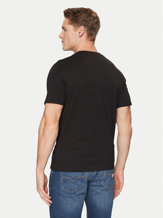Guess Jeans Guess Jeans T-shirt M5RI80 K8HM0 Crna Slim Fit