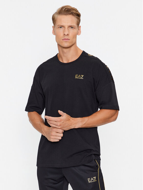 EA7 Emporio Armani EA7 Emporio Armani Тишърт 6RPT10 PJ7CZ 0208 Черен Regular Fit